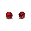 Red Rivoli Swarovski Austrian Crystal Stud Earrings, 8mm