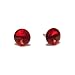 Red Rivoli Swarovski Austrian Crystal Stud Earrings, 8mm