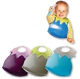Harlequin Soft Plastic Bibs(ソフトプラスティックよだれかけ)ブルー/グレ