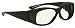 LASER SAFETY EYEWEAR - RUBY-EN207 (RB2) FILTER IN BLACK PLASTIC FIT-OVER FRAME STYLE