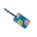 Fair Trade Cruelty Free Leather Luggae Tag - Circles