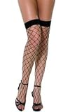 STOCKINGS BLACK DIAMOND NET THIGH HIGHS