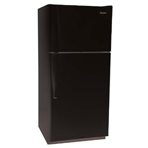 Haier RRTG21PABB 20.7 Cubic Feet Top Mount Refrigerator, Black