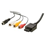 CABLE DE CONNEXION AUDIO/VIDEO POUR GAME CUBE KÖNIG / Gamecube A/V mâle <-> 3xRCA + S-VIDEO / Longueur: 1.8m