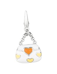 Sterling silver and Enamel HEART PURSE (Charm)
