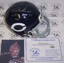 Dick Butkus Autographed Chicago Bears Authentic Mini Football Helmet with 