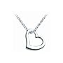 Dew Sterling Silver Open Heart Pendant 90C0HP by Dew