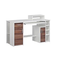 Maja 19293540 Computertisch 1.390 x 915 x 600 mm, wei� uni - Merano-Nachbildung