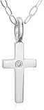 Jo For Girls Silver Diamond Plain Cross Pendant