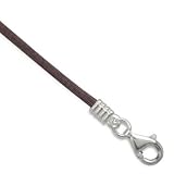 Brown Satin Cord with .925 Silver Clasp- 16 + 2 IN