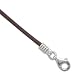 Brown Satin Cord with .925 Silver Clasp- 16 + 2 IN