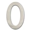 Architectural Mailboxes 3582SN-0 Solid Cast Brass 4-Inch Floating House Number, Satin Nickel "0"