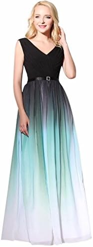 Princess Yue Sleeveless Ombre Prom Dress Party Dresses For Women 2016 Long 16 BlackGreen 2
