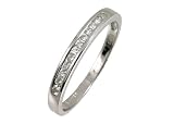 9ct White Gold Diamond Channel Set Eternity Ladies Ring Size I