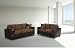 Seattle 2-pcs Sofa and Loveseat Living Room Set in Chocolate Color.