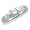 Cubic Zirconia Sterling Silver Wedding Ring - size 6