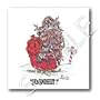 Kevin Edler Cartoon about Reindeer Sneezes - Gesundheit - 6x6 Iron On Heat Transfer For White Material