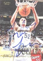 Todd Fuller, Golden State Warriors, 1998 Fleer Autographed Card