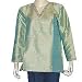 Womens Top Green Kurti India dress Fashion This Summer Embroidery Size L