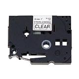 Tzs151 1in Black On Clear Industrial Tape for Most Tz Machine