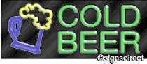 Cold Beer" Neon Sign w/Graphic : 431