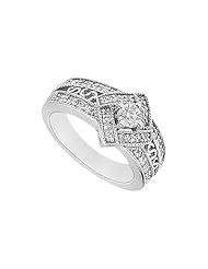Diamond Ring 14K White Gold - 0.50 CT Diamonds