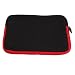 Black & Red Dual-zippered 3.5mm Diving Materials Notebook Laptop Sleeve Cover Case Bag for 12.1 Inch Acer Asus Compaq Dell Hp Samsung Sharp Toshiba Apple Macbook