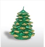 Christmas Tree Candles (Set of 4) - Green