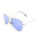 MLC EYEWEAR ® Premium Quality Fashion Unisex Sunglasses UV400 Lens Technology pilot Blue Lens with Light Weighted Metal Frame
