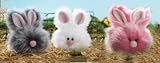 Ganz Plush 3" Tumbleweed Easter Bunny - Grey White or Pink, Grey