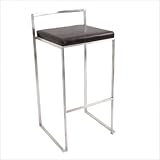 Fuji 34" Stacker Bar Stool Color: Black