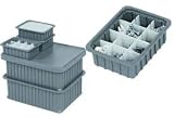 Modular Dividable Plastic Tote Box 22L X 17W X 4-1/4H