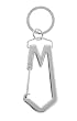 Marc by Marc Jacobs NJ Logo Carabiner Clip Key Fob Key Chain Keychain Silver