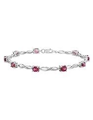 Ruby Infinity Bracelet 3.0 Carat (ctw) with Diamonds in 10K White Gold