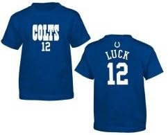 Indianapolis Colts Andrew Luck Youth Blue Name and Number T-shirt Youth Large