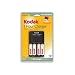 KODAK Ni-MH 1-Hour Battery Charger K6200-PC-C+4 - Battery charger 4xAA, 2xAAA - included batteries: 4 x AA NiMH