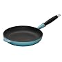 Le Creuset Cast Iron Satin Black Interior Frying Pan, Teal, 26 cm