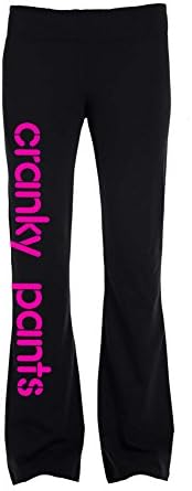 Designs From Jess Women's Cranky Pants Yoga Pants Large Hot Pink