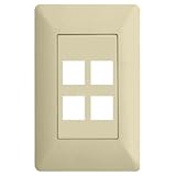 On-Q Home 4port Designer WallPlate Ivor