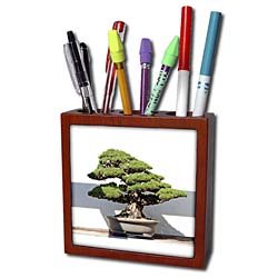Trees - Bonsai Tree - Tile Pen Holders-5 inch tile pen holder