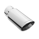 Polished Stainless Steel Exhaust Tip Double Wall Tip 30 Slash Cut Double Wall- 3 inlet x 3.5 tip- 9.5 length