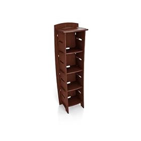 Legar� 59 x 18 Bookcase in espresso finish ash veneer by Legar� Fun-To-Assemble Furniture