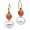 14K White Gold Paspaley South Sea Cultured Pearl and Coral Earrings - 12.00mm