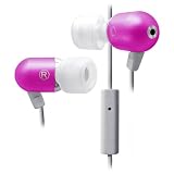 Radius RK-CA511P Atomic Bass Aluminum Earphones with In-Line Microphone for iPhone (Pink)