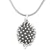 Three Dimensional Hedgehog Pendant in Sterling Silver on a 24" Rhodium and Sterling Snake Chain, #8105 image 2