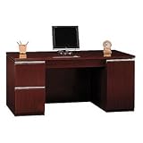 Kneespace Crendenza In Dark Cherry  Modern Office Furniture