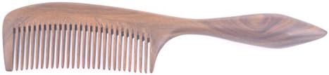 100% Handmade Premium Quality Natural Sandalwood Wood Comb with Natural Wood Aromatic Smell-1 3/8"x 7.5"