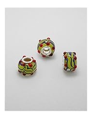 Glass Glass Beads In 92.5 Sterling Silver