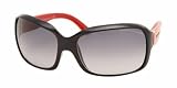 RALPH LAUREN SUNGLASSES - RALPH LAUREN RL 8034 5113-8G BLACK WITH RED TEMPLES SUNGLASSES