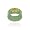 18K Gold Over Sterling Silver Genuine Green Jade & Peridot Band Ring
